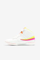 Women Sneakers | FILA Women's F-13 140 WHITE / SAFETY YELLOW / KNOCKOUT PINK