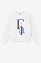 Women Sweatshirts & Hoodies | FILA Araceli Crewneck 100 WHITE / MOONLIT OCEAN / RADIANT YELLOW