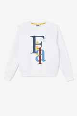 Women Sweatshirts & Hoodies | FILA Araceli Crewneck 100 WHITE / MOONLIT OCEAN / RADIANT YELLOW