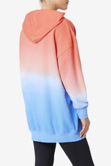 Women Sweatshirts & Hoodies | FILA Destiny Oversized Hoodie 880 CADMIUM ORANGE / CHARISMA / CAYENNE