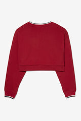 Women Sweatshirts & Hoodies | FILA Heritage Crop Pullover 600 RED