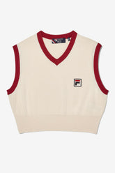 Women Sweatshirts & Hoodies | FILA Heritage Crop Sweater Vest 120 CREAM