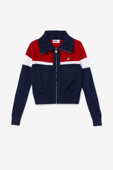 Women Sweatshirts & Hoodies | FILA Jill Cardigan 410 FILA NAVY / FILA RED / WHITE