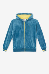 Women Sweatshirts & Hoodies | FILA Tove Velour Full Zip Hoodie 442 BLUE CORAL / BANANA