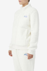 Women Sweatsuits & Tracksuits | FILA Freyja Sherpa Jacket 172 EGRET / JACARANDA / DEEP LAKE