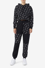 Women Sweatsuits & Tracksuits | FILA Gianna Hoodie 001 BLACK / GARDENIA