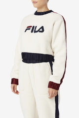 Women Sweatsuits & Tracksuits | FILA Tabitha Crewneck 300 TOFU / PEACOAT / TAWNY PORT