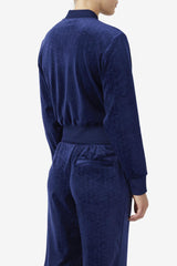 Women Sweatsuits & Tracksuits | FILA Zenaida Velour Track Jacket 410 FILA NAVY