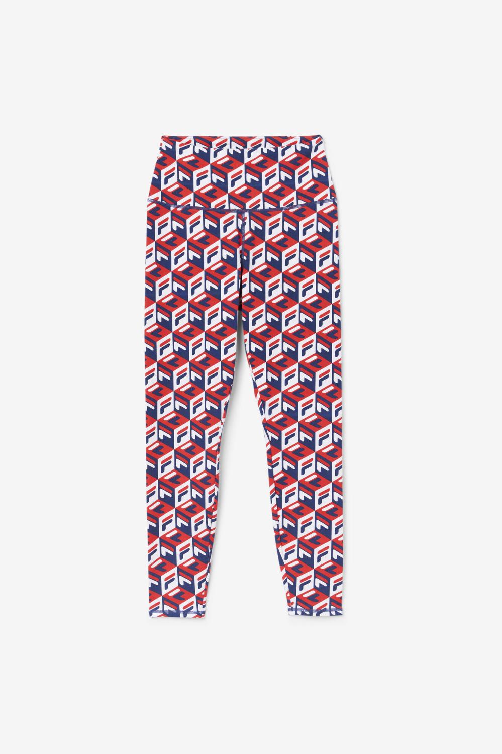 Women Tights & Leggings | FILA Karteras 7/8 Tight 622 FILA RED / FILA NAVY / WHITE