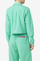 Women Tops & T-Shirts | FILA Alina Zip Shirt 993 MARINE GREEN