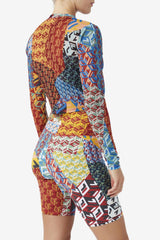 Women Tops & T-Shirts | FILA Birdy Long Sleeve Top 933 MOONLIT OCEAN / RADIANT YELLOW / WHTE