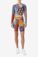 Women Tops & T-Shirts | FILA Birdy Long Sleeve Top 933 MOONLIT OCEAN / RADIANT YELLOW / WHTE