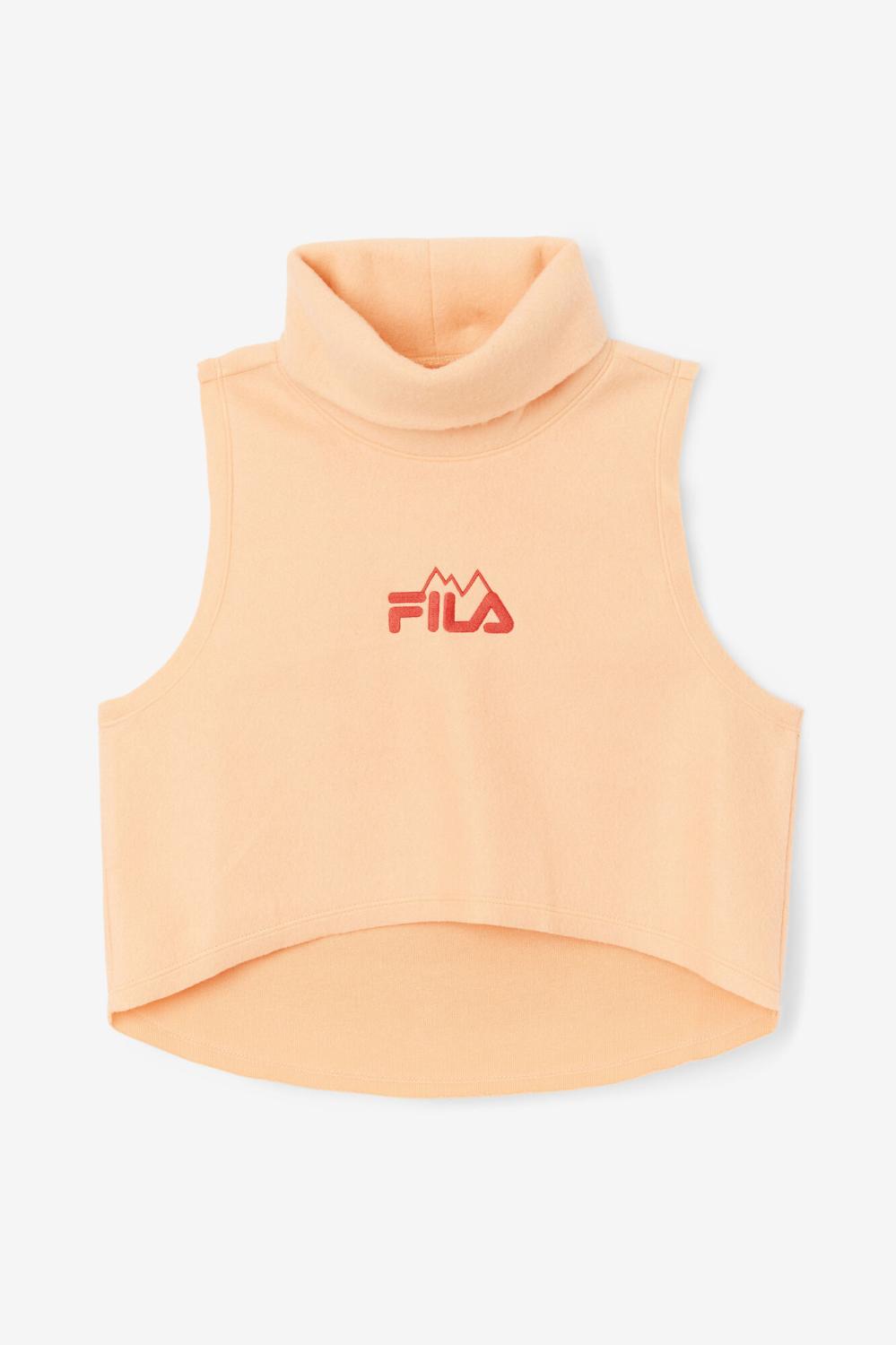 Women Tops & T-Shirts | FILA Eliana Cropped Neck Warmer 880 CADMIUM ORANGE / CAYENNE