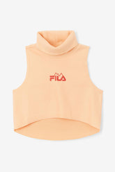 Women Tops & T-Shirts | FILA Eliana Cropped Neck Warmer 880 CADMIUM ORANGE / CAYENNE