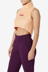 Women Tops & T-Shirts | FILA Eliana Cropped Neck Warmer 880 CADMIUM ORANGE / CAYENNE