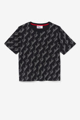 Women Tops & T-Shirts | FILA Elizabeth Tee 001 BLACK / GARDENIA