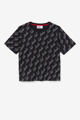 Women Tops & T-Shirts | FILA Elizabeth Tee 001 BLACK / GARDENIA