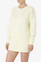 Women Tops & T-Shirts | FILA Janet Oversized Long Sleeve Tee 742 TENDER YELLOW