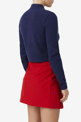 Women Tops & T-Shirts | FILA Josie Half Zip Top 410 FILA NAVY