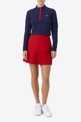 Women Tops & T-Shirts | FILA Josie Half Zip Top 410 FILA NAVY