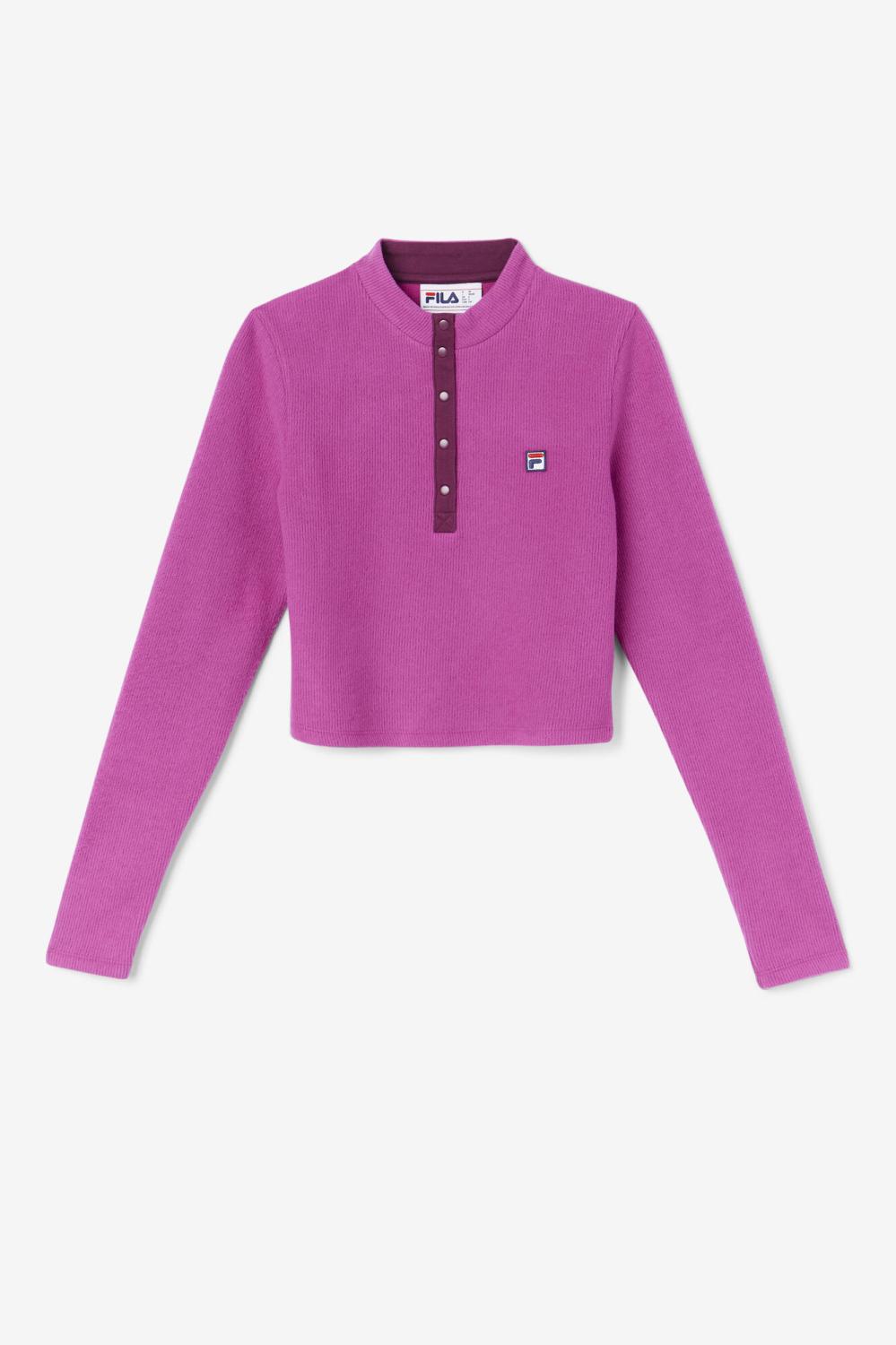 Women Tops & T-Shirts | FILA Josie Half Zip Top 561 BATON ROUGE / POTPOURRI