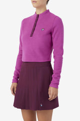 Women Tops & T-Shirts | FILA Josie Half Zip Top 561 BATON ROUGE / POTPOURRI
