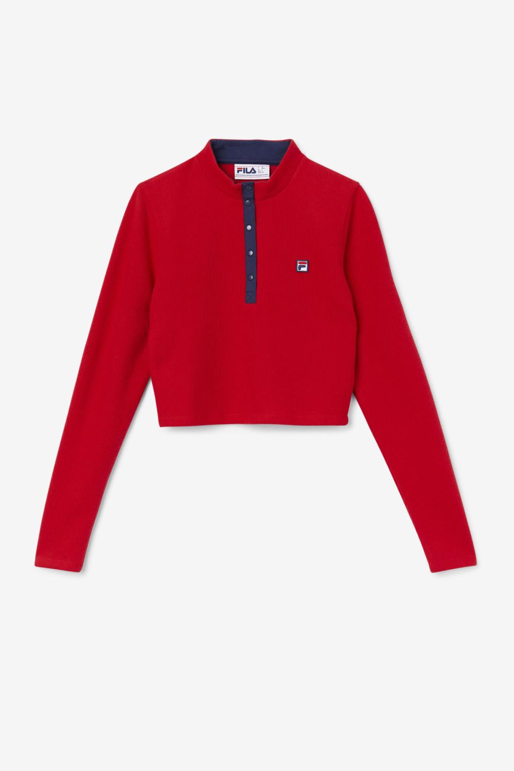 Women Tops & T-Shirts | FILA Josie Half Zip Top 640 FILA RED