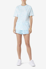 Women Tops & T-Shirts | FILA Michelle Tee 443 CRYSTAL BLUE / TOFU