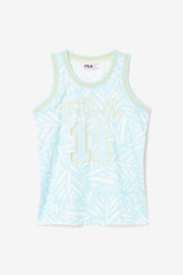 Women Tops & T-Shirts | FILA Quincy Basketball Jersey 443 CRYSTAL BLUE / WHITE PRINT
