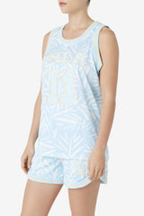 Women Tops & T-Shirts | FILA Quincy Basketball Jersey 443 CRYSTAL BLUE / WHITE PRINT