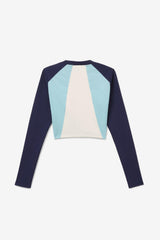 Women Tops & T-Shirts | FILA Whitely Top 410 FILA NAVY / ICED AQUA / EGRET