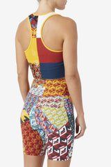 Women Tops & T-Shirts | FILA Zhuri Tank 732 RADIANT YELLOW / WHITE / RHUBARB / MOONLIT OCEAN