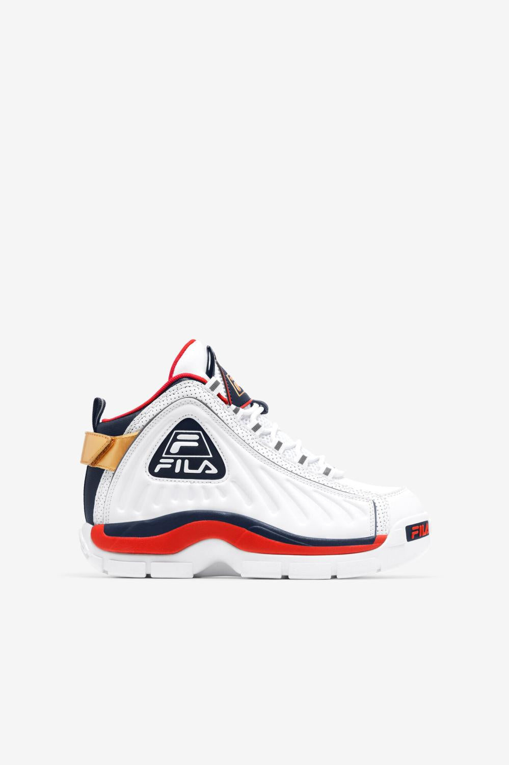 Kids Big Kids (3.5-7) | FILA Big Kids' Grant Hill 2 Game Break 125 WHITE / DRESS BLUES / FILA RED