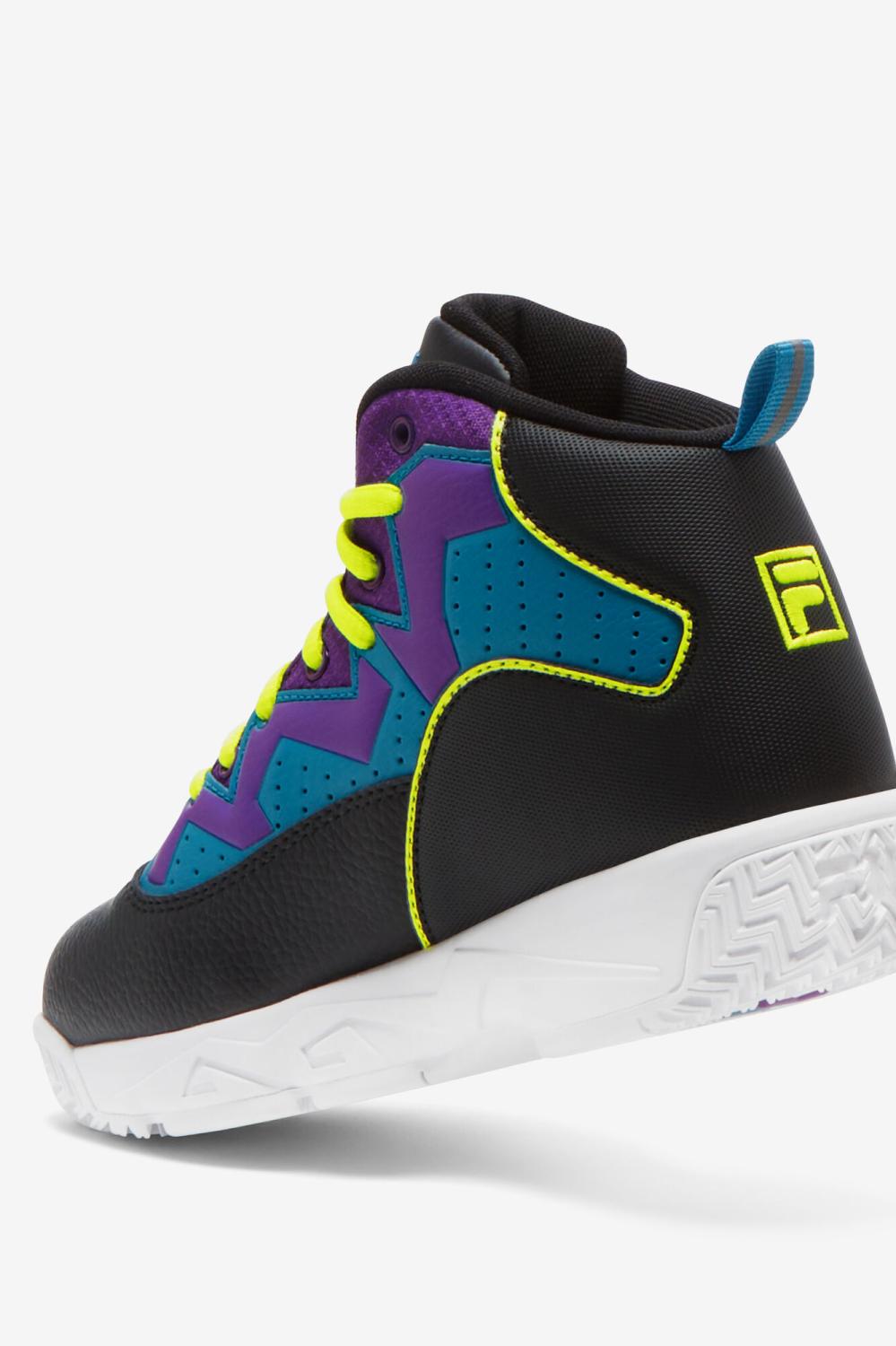 Kids Big Kids (3.5-7) | FILA Big Kids' Mb 043 BLACK / SAFETY YELLOW / ELECTRIC PURPLE