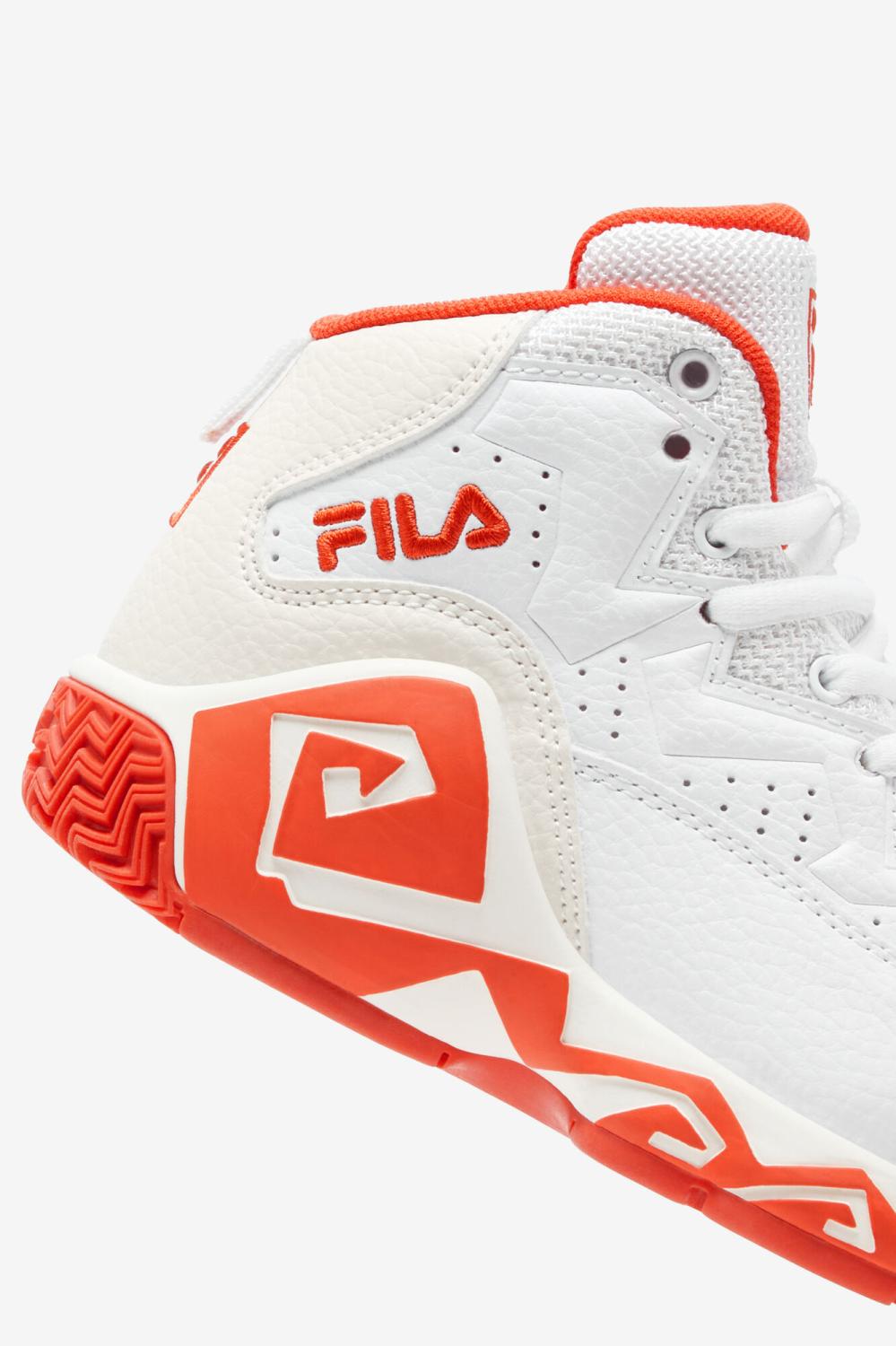 Kids Big Kids (3.5-7) | FILA Big Kids' Mb 128 WHITE / MANDARIN RED / GARDENIA