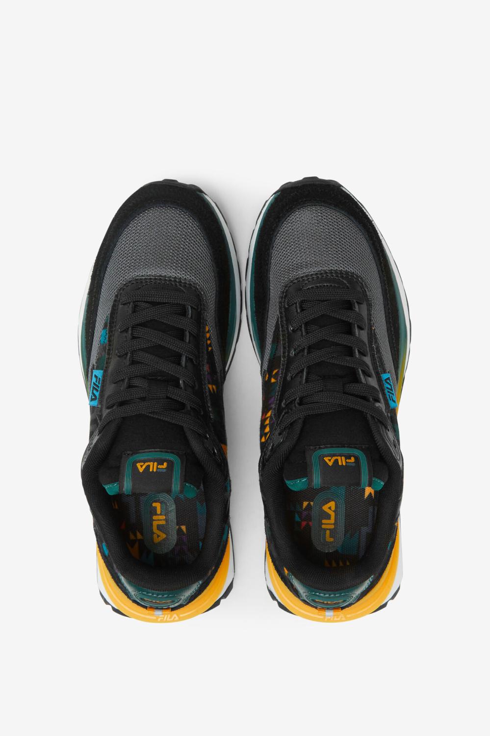 Kids Big Kids (3.5-7) | FILA Big Kids' Renno 014 BLACK / JUNE BUG / SAFFRON