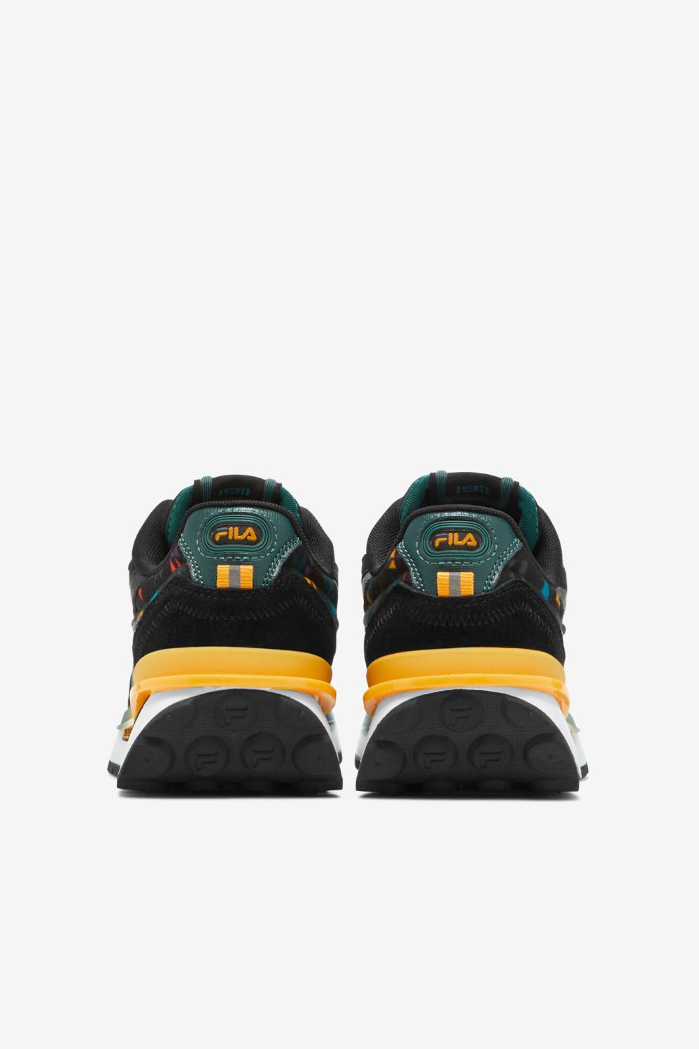 Kids Big Kids (3.5-7) | FILA Big Kids' Renno 014 BLACK / JUNE BUG / SAFFRON