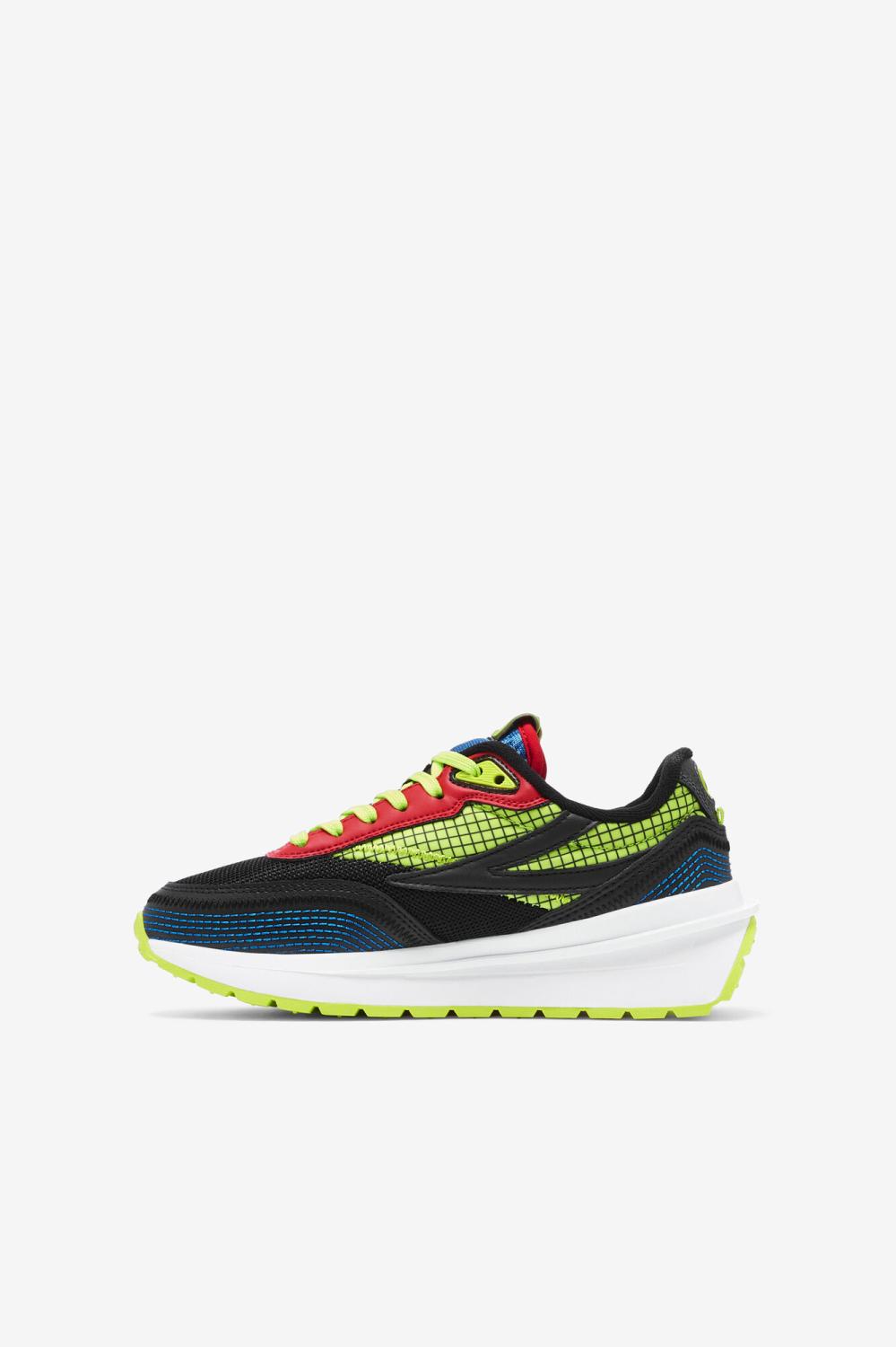 Kids Big Kids (3.5-7) | FILA Big Kids' Renno 027 BLACK / PRINCE BLUE / FILA RED