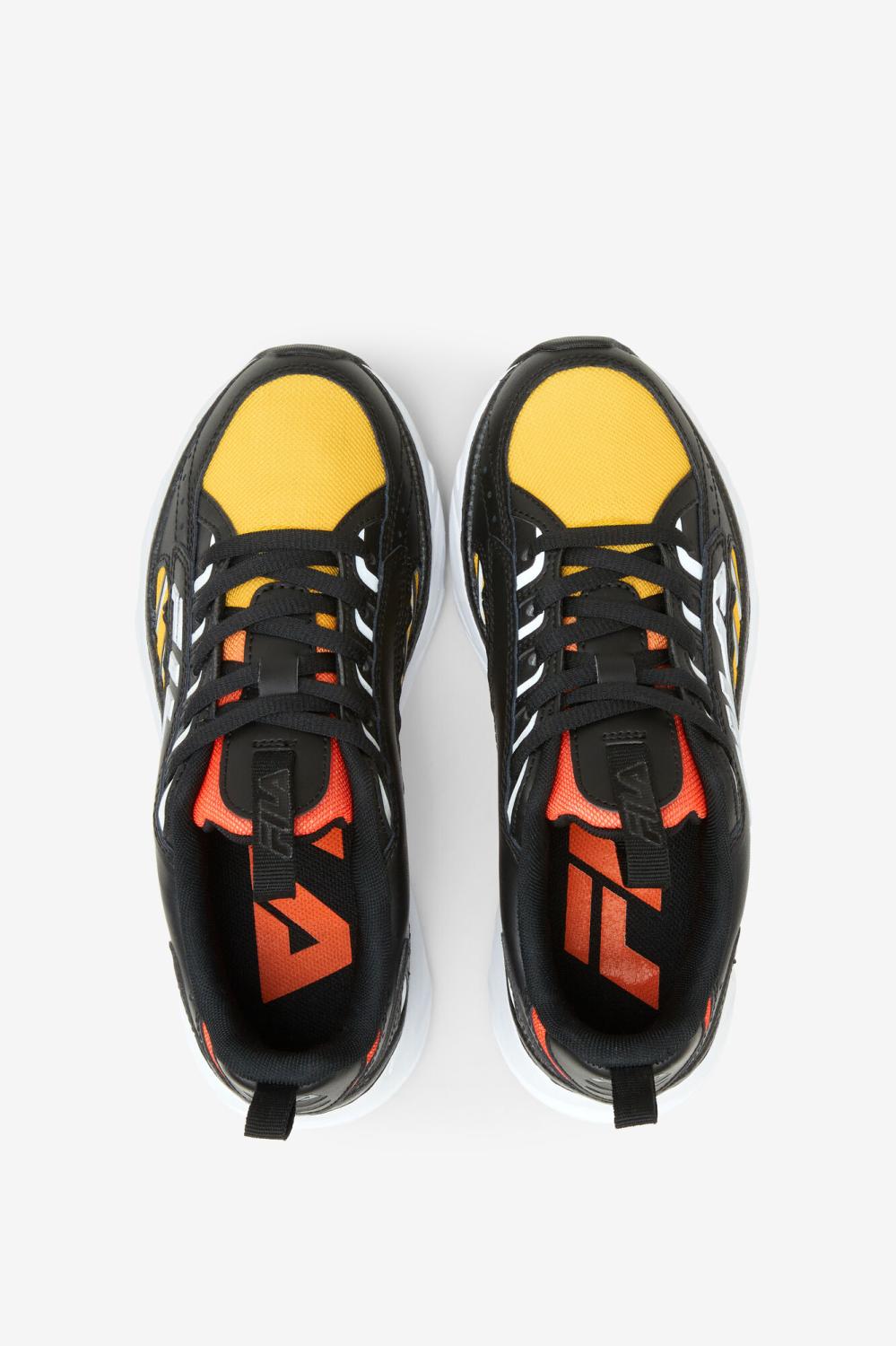 Kids Big Kids (3.5-7) | FILA Big Kids' Surefire 033 BLACK / LEMON / RED ORANGE