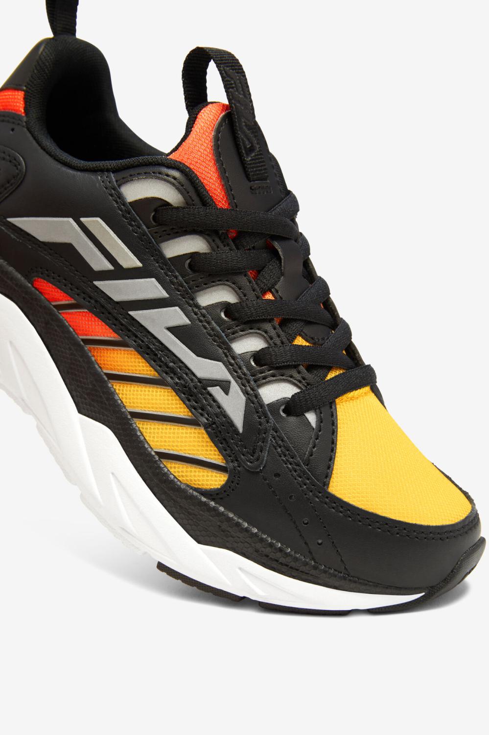 Kids Big Kids (3.5-7) | FILA Big Kids' Surefire 033 BLACK / LEMON / RED ORANGE