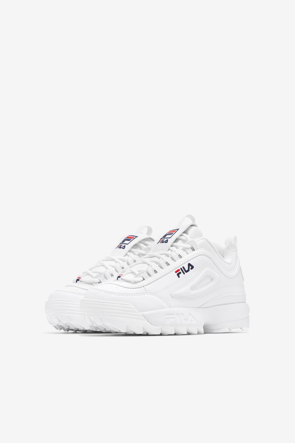 Kids Big Kids (3.5-7) | FILA Kids' Disruptor 2 111 WHITE / PEACOAT / RED