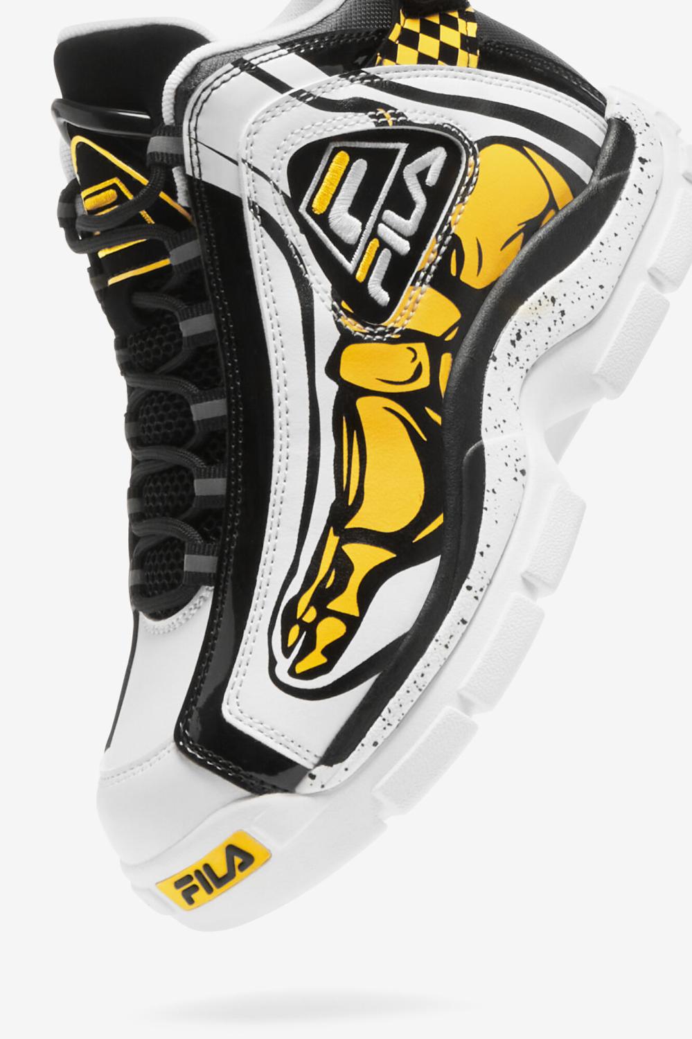 Kids Grant Hill | FILA Big Kids' Grant Hill 2 Racing 115 WHITE / BLACK / LEMON