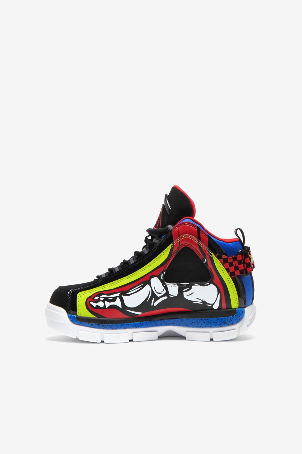 Kids Grant Hill | FILA Big Kids' Grant Hill 2 Racing 143 WHITE / LIME PUNCH / PRINCESS BLUE