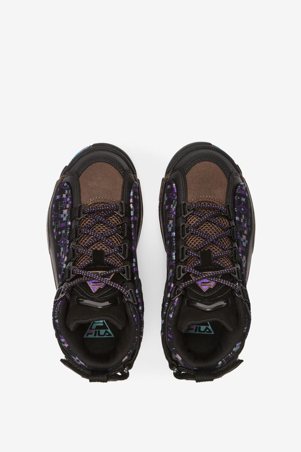 Kids Grant Hill | FILA Little Kids' Grant Hill 2 Outdoor 972 BLACK / PINECONE / ELECTRIC PURPLE