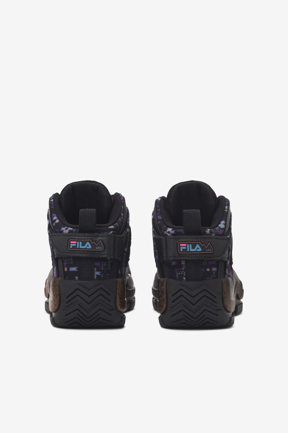 Kids Grant Hill | FILA Little Kids' Grant Hill 2 Outdoor 972 BLACK / PINECONE / ELECTRIC PURPLE