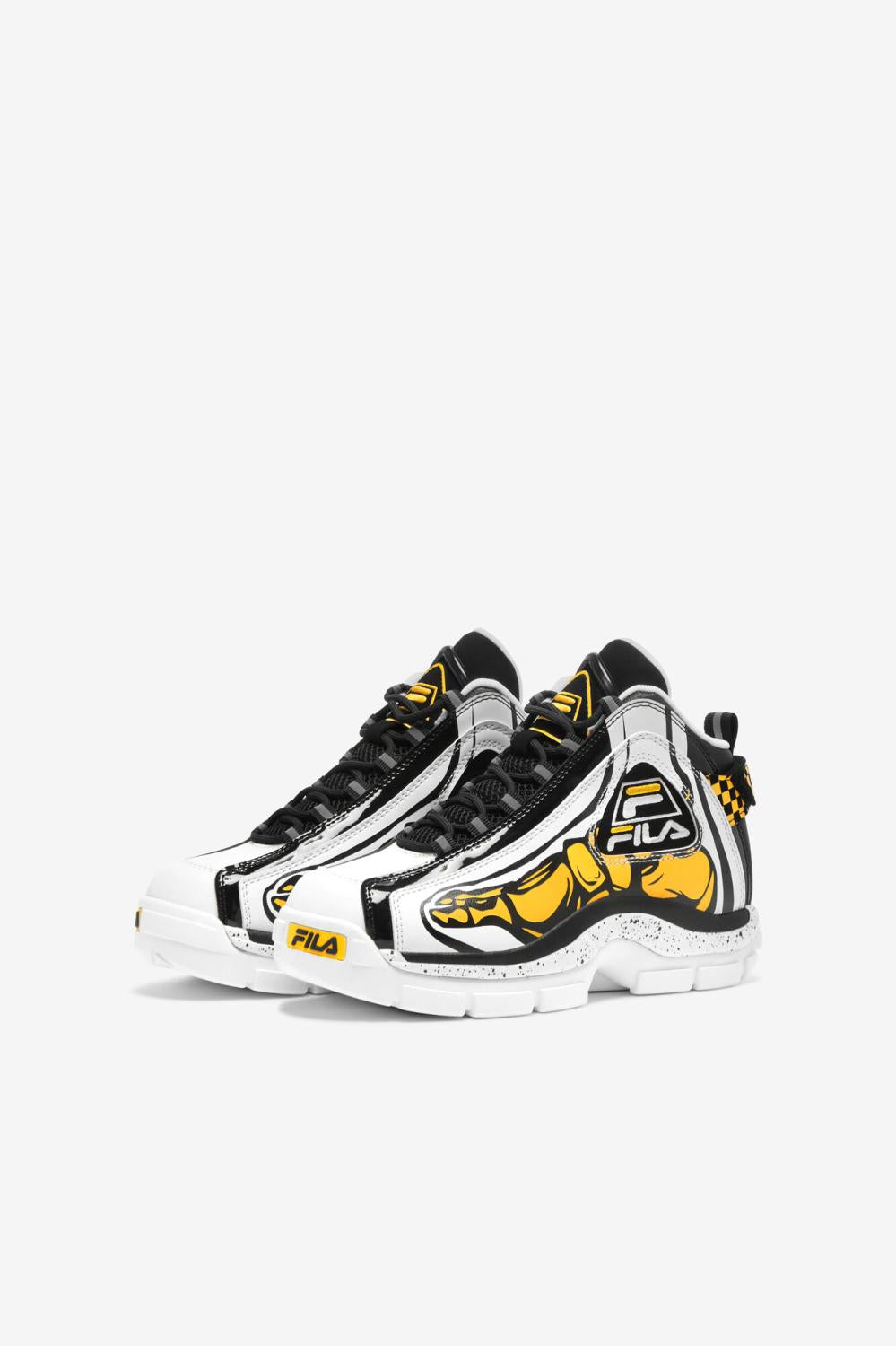 Kids Grant Hill | FILA Little Kids' Grant Hill 2 Racing 115 WHITE / BLACK / LEMON
