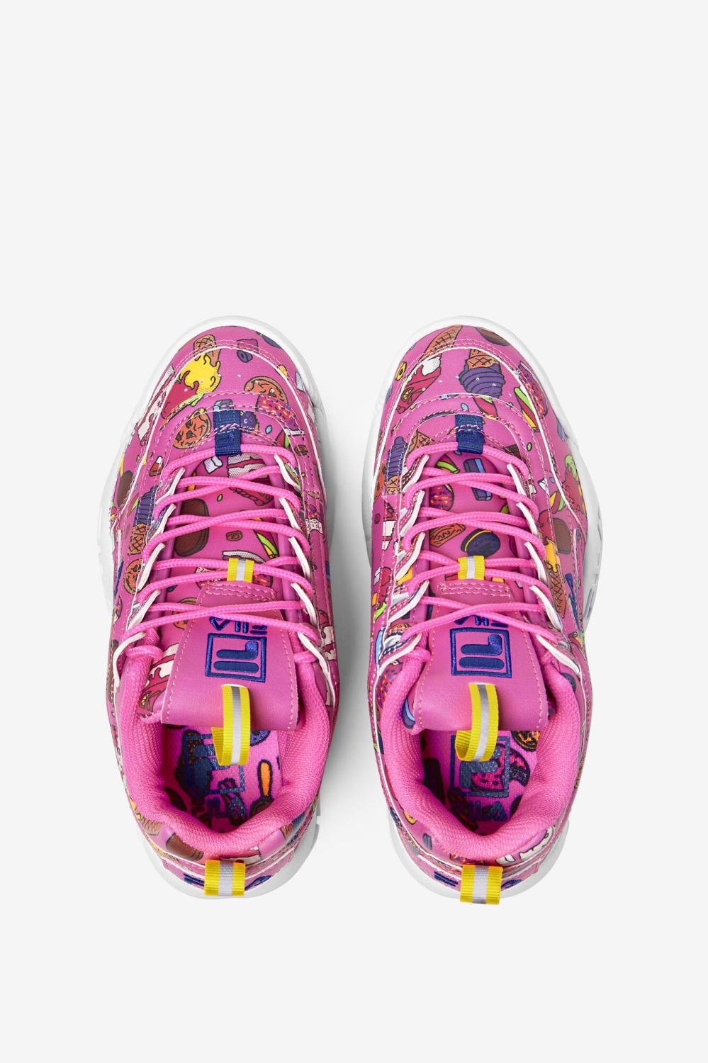 Kids Little Kids (10.5-3) | FILA Little Kids' Disruptor 2 Premium 694 SUGAR PLUM / ELECTRIC PURPLE / LEMON