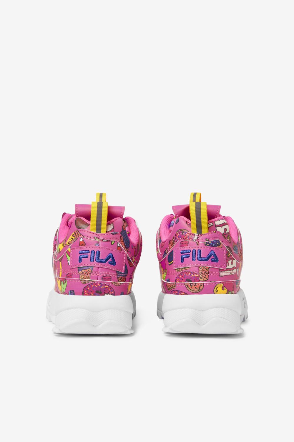 Kids Little Kids (10.5-3) | FILA Little Kids' Disruptor 2 Premium 694 SUGAR PLUM / ELECTRIC PURPLE / LEMON