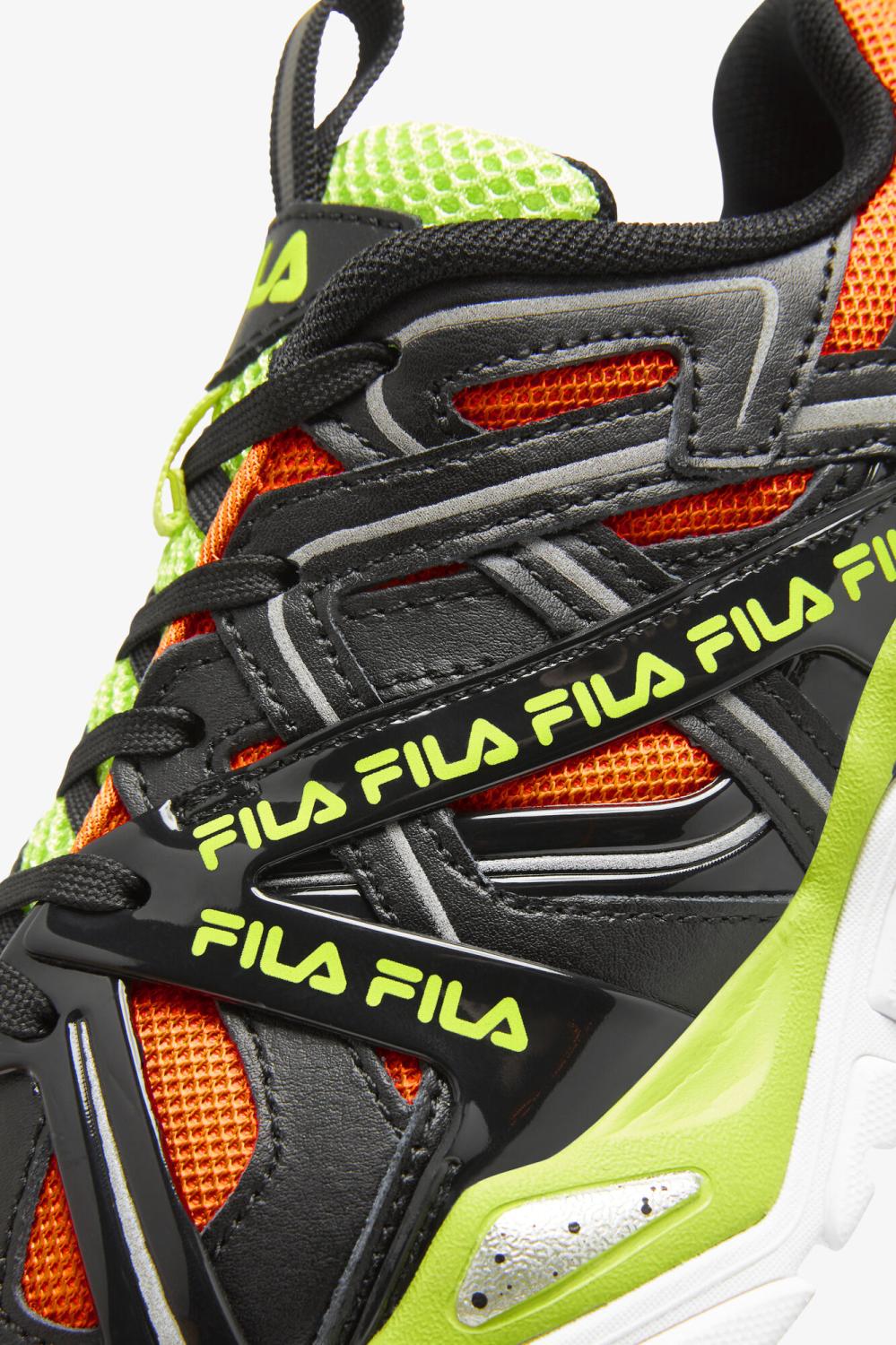 Kids Little Kids (10.5-3) | FILA Little Kids' Electrove 2 034 BLACK / RED ORANGE / LIME PUNCH