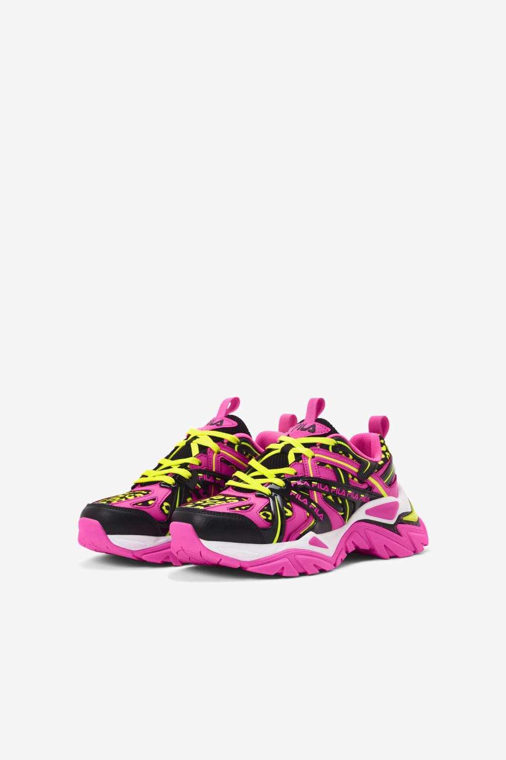 Kids Little Kids (10.5-3) | FILA Little Kids' Electrove 2 652 KNOCKOUT PINK / BLACK / WHITE